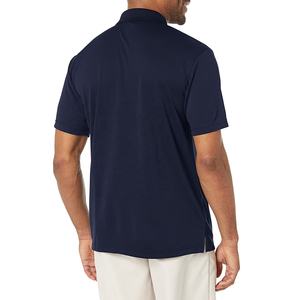 T-shirts à manches courtes pour hommes de haute qualité OEM Polos décontractés respirants avec impression de logo personnalisé Motif solide - Product Image 2