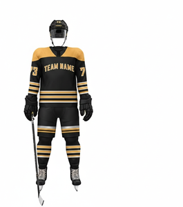 Usine OEM d'uniformes de hockey sur glace professionnels |   Maillots de hockey en maille 100% polyester avec logo personnalisé imprimé |   Vente en gros Respirant - Product Image 2