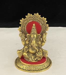 Nuevo diseño Gold Lord Ganesha estatuas Buda elefante dios hindú escultura Ganesha decoración del hogar estatua Ganesha boda favor India - Product Image 2