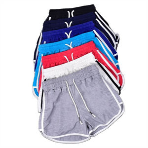 Shorts de sport pour femme en tissu Oxford respirant et à séchage rapide, taille mi-haute, avec poches, pour la course et la gym - Product Image 1
