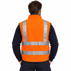 Gilet de sécurité réfléchissant de qualité supérieure, gilet de travail haute visibilité avec bandes pour les travailleurs de la construction, vêtements de protection extérieure - Product Image 2
