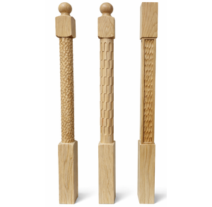 Columna de Madera para Escalera Interior Personalizada, Madera de Caucho Sólida, Ecológica, Duradera, Decorativa, Poste de Escalera Moderno, Piezas de Barandal para Escaleras - Product Image 2