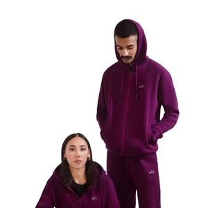 Sudadera con capucha Unisex con cremallera completa personalizada al por mayor, suéter de estilo coreano de gran comodidad para técnicas de teñido liso bordado de invierno - Product Image 2