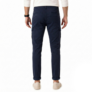 Modern Smart Casual Mens Cargo Pants Trouser <b>Slim</b> Fit Tapered Leg Multi Pocket Trousers Custom Logo High Quality Men's Pants - Product Image 3