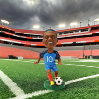 Personnalisable Joueur de Football Figurine Bobblehead Résine Artisanat Cadeau Décoratif Sculpture Figurines Bobblehead Résine Gif Figurines