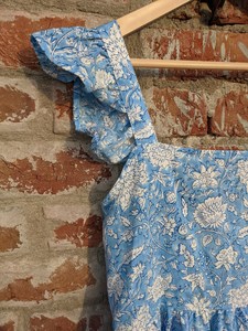 Summer Stylish Square Collar <b>Ruffles</b> Sleeveless High Waist Floral Print Rayon Maxi Long <b>Dress</b> for Women - Product Image 5