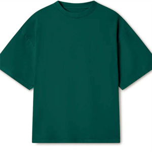 Camiseta Casual de Punto para Hombre, Cuello Redondo, Manga Corta, Color Verde Sólido - Product Image 1