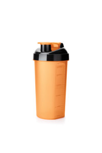 Durable <b>plastic</b> shaker bottle gym protein mixer <b>cup</b> leakproof fitness sports <b>drink</b> container in red orange blue - Product Image 3