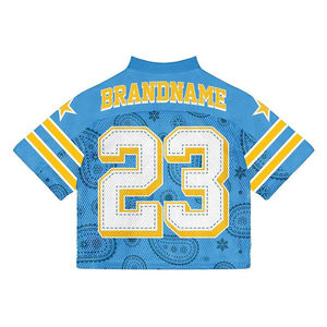Maillot de football américain personnalisé de haute qualité, sublimation, vente en gros, respirant, séchage rapide, logo brodé et imprimé - Product Image 6
