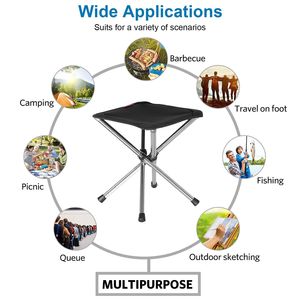 Lightweight Easy Setup Foldable Camping <b>Stool</b> <b>Portable</b> Retractable Folding Chair with Carry Bag for Fishing and Backpacking - Product Image 6