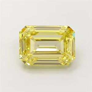 เพชรเหลืองทรงเอเมอรัลด์ 7 กะรัต เพาะเลี้ยงในห้องปฏิบัติการ คุณภาพ VVS2 สีเหลืองแฟนซี คุณภาพพรีเมียม เพชรเม็ดเดี่ยว - Product Image 1
