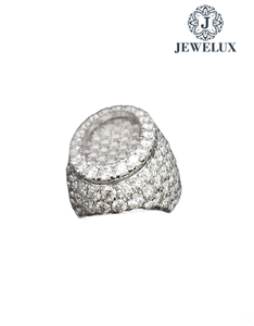 Bague de luxe unisexe en argent 925 plaqué or Jewelux de haute qualité, avec perle d'eau douce taille rose brillante, pour fiançailles et anniversaire, certifiée IGI - Product Image 3