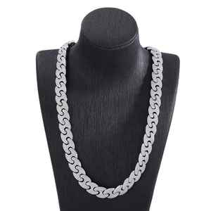 Collar de cadena cubana de moissanita estilo rapero con brillo, de plata 925, joyería fina, moderno, para fiestas de hip hop y para amigos - Product Image 1