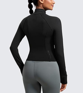 Women Gym Half <b>Zipper</b> Quick Dry Running Jackets Long Sleeve Outdoor Fitness Gym Training Coat Lady Fitness Slim <b>Top</b> - Product Image 4