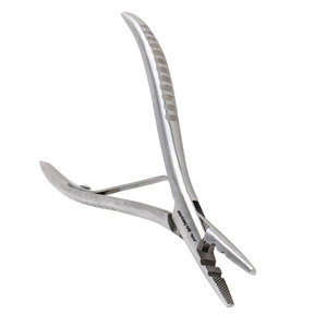Pince professionnelle pour extensions de cheveux en acier inoxydable, outil robuste pour l'application de perles, bandes adhésives, micro-anneaux et kératine. - Product Image 5