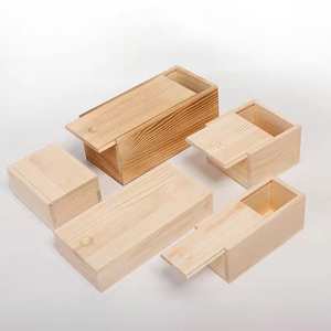 Modern <b>Pine</b> Wood <b>Box</b> Sliding Lid Handmade Eco-Friendly Tabletop Display for Housewarming Wedding Good Quality Wholesale Low - Product Image 1