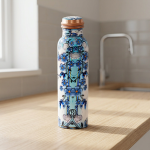 Floral <b>Copper</b> Water <b>Bottle</b> Drinkware with Lid <b>Copper</b> Water <b>Bottle</b> For Travel Office Outdoor Picnic Water <b>Bottle</b> For Adults & Kid - Product Image 6