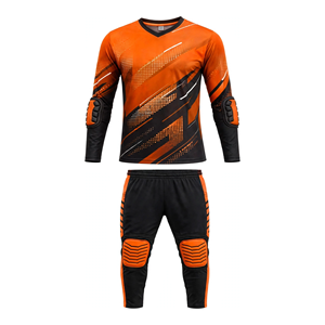 Match Day Goalkeeper Uniform Set With Long Sleeve <b>Padded</b> Shirt And <b>Trousers</b> Custom Football Teamwear For Adult Players - Product Image 2