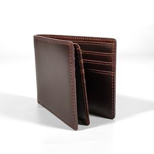 Portefeuille fin pour homme en cuir véritable Crazy Horse Castello, fait main, haute qualité, avec fermeture ouverte courte, porte-cartes d'identité, polyester, neuf - Product Image 4