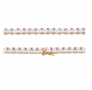 Cadena de Tenis de Lujo con Moissanita, Colgante de Estilo Hip Hop para Hombres y Mujeres, Collares y Cadenas - Product Image 4