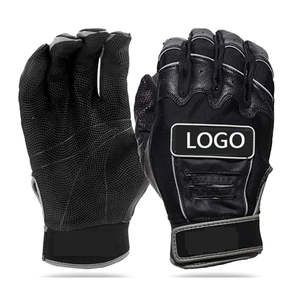 Premium Quality Genuine Leather Baseball Batting Gloves Non <b>Slip</b> Adult Unisex Lightweight Ambidextrous Hook Loop Closure Durable - Product Image 5