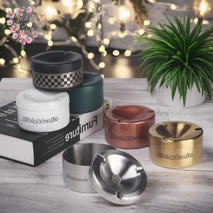 Most Selling Lining <b>Design</b> Stainless Steel Desktop Ashtray Minimalist <b>Design</b> Home Use Amazingly Crafted <b>By</b> HRCRAFTVERSE - Product Image 6