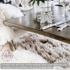 [Sheri Jewels] Elegante Anillo de Diamantes Naturales en Oro Blanco Sólido de 18K con Corte Baguette para Mujer - Regalo para Ella - Product Image 3