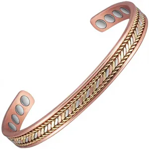 Authentic Textured Flower Garden Solid Pure Metal Cuff Fashionable Metal Jewelry Exquisite Design - Product Image 6