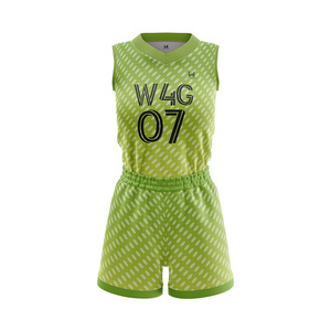Ensemble d'uniformes de basketball personnalisés pour femmes adultes, 100 % polyester, sans manches, col en V, imprimé par transfert thermique, respirant - Product Image 5