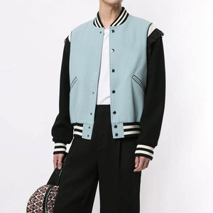 Mens Premium Custom Varsity <b>Jacket</b> Wool Polyester/Cotton <b>Waterproof</b> Breathable V-Neck <b>Winter</b> Baseball Embroidery OEM Wholesale - Product Image 1