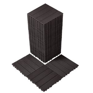 Piastrelle per Pavimenti a Incastro 36 Pezzi 11.6"x11.6" 36 Mq Pavimentazione Esterna in Plastica Impermeabile per Tutte le Condizioni Atmosferiche, Decking per Patio - Product Image 1