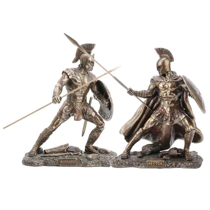 VERONESE DESIGN -HECTOR - TROJAN PRINCE in the TROJAN WAR - POLYRESIN & COLD CAST BRONZE ART HOME DECOR FIGURINE