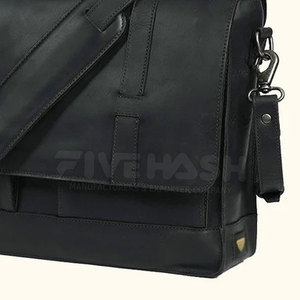 Leather Laptop Bag Premium Material With Secure Zipper Compartments Perfect For Business Travel Office Work And Daily Use - Product Image 4