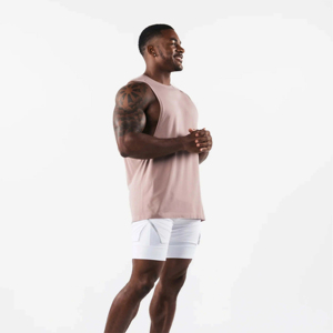 Camiseta sin Mangas Casual para Hombre, 100% Algodón, Chaleco Ligero y Transpirable de Punto, Top sin Mangas de Verano, Estilo Minimalista - Product Image 1