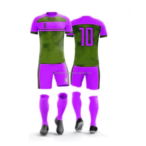 Ensemble maillot et short de football respirant et imperméable toutes tailles, impression par transfert thermique, découpe automatisée, léger, pour adulte - Product Image 3