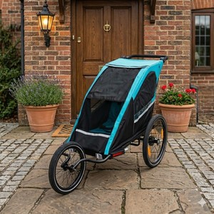 TC-2024S Baby <b>Bike</b> <b>Trailer</b> 3-in-1 Jogger Stroller Single Seat Safety Belt Aluminum Frame Body <b>for</b> Outdoor Adventures - Product Image 3