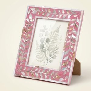 <b>Pink</b> mother of pearl <b>frames</b> for portrait family photo top selling capiz shell inlay picture <b>frame</b> - Product Image 1