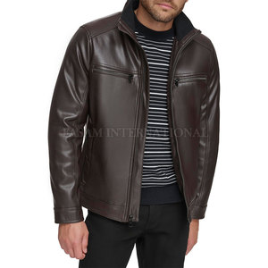 Veste en cuir d'hiver de haute qualité à bas prix, veste en cuir camouflage pour homme, veste en cuir légère pour homme - Product Image 1