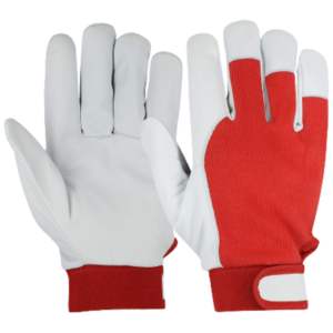 Gants de travail en cuir de chèvre pleine fleur pour chauffeurs, protection des mains, sécurité industrielle, durabilité, résistance à la chaleur, gants de jardinage - Product Image 1