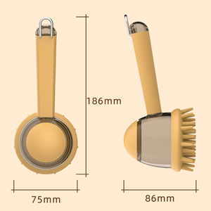Pet Bath <b>Massage</b> Brush Soft Bristle Grooming Scrubber for <b>Cats</b> and Dogs PVC PP Bathing Cleaner - Product Image 3