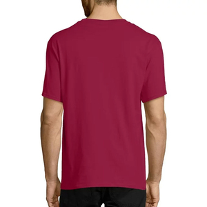 เสื้อยืดคอกลมแขนสั้นสีพื้นสำหรับผู้ชาย ทรงปกติ ผ้าฝ้ายเจอร์ซีย์ถัก ดีไซน์เรียบง่าย - Product Image 2