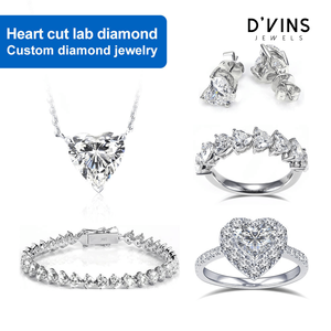 Diamantes Sueltos Cultivados en Laboratorio D'vins Jewels, 1-5ct, Color D, VVS/VS, Corte Corazón, para Joyería - Product Image 3