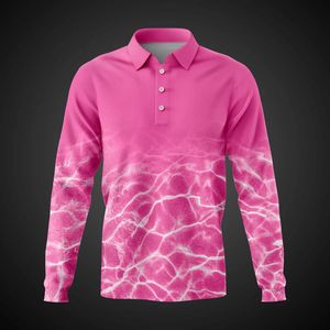 Camisa de Pesca Personalizada con Logotipo, Transpirable, de Manga Larga, Secado Rápido, Protección UV UPF 50, Poliéster Resistente para Hombre - Product Image 3