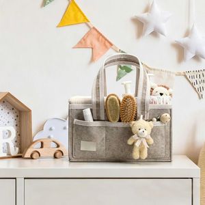 Fábrica al por mayor portátil fieltro pañal Caddy organizador <span class=keywords><strong>para</strong></span> nuevos regalos <span class=keywords><strong>de</strong></span> mamá, recién nacido bebé esencial debe tener - Product Image 2