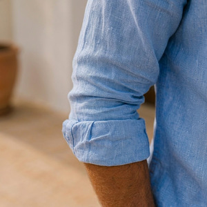 Camisas de Lino para Hombre – Camisas Casuales de Lino para Hombre con Certificación OEKOTEX de Manga Larga - Product Image 4