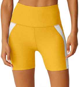 Pantalones de Yoga de Cintura Baja, Sin Costuras, Suaves, Transpirables, Ecológicos, para Mujer, Diseño de Shorts Lavados - Product Image 2
