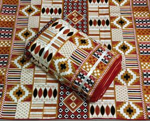 Tissu en coton géométrique nordique à motif tissé pour la décoration intérieure, tapis - Product Image 1