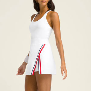 Vestido de Tenis Personalizado para Mujer, Espalda Descubierta, Falda Plisada, Estilo Retro Vintage, Secado Rápido, Traje Deportivo para Tenis, OEM - Product Image 2