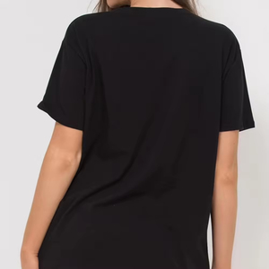 เสื้อยืดเซ็ตขาสั้นผู้หญิงมาใหม่สำหรับฤดูร้อน รับผลิตแบรนด์ส่วนตัว ผ้าเนื้อสบาย ทรงโอเวอร์ไซส์ สีพื้น - Product Image 5