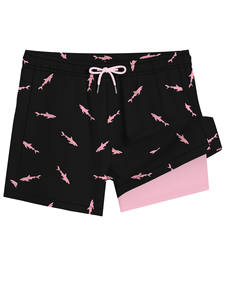 Shorts de bain pour hommes, shorts de bain à double couche avec compression, shorts de plage à séchage rapide, décontractés - Product Image 6